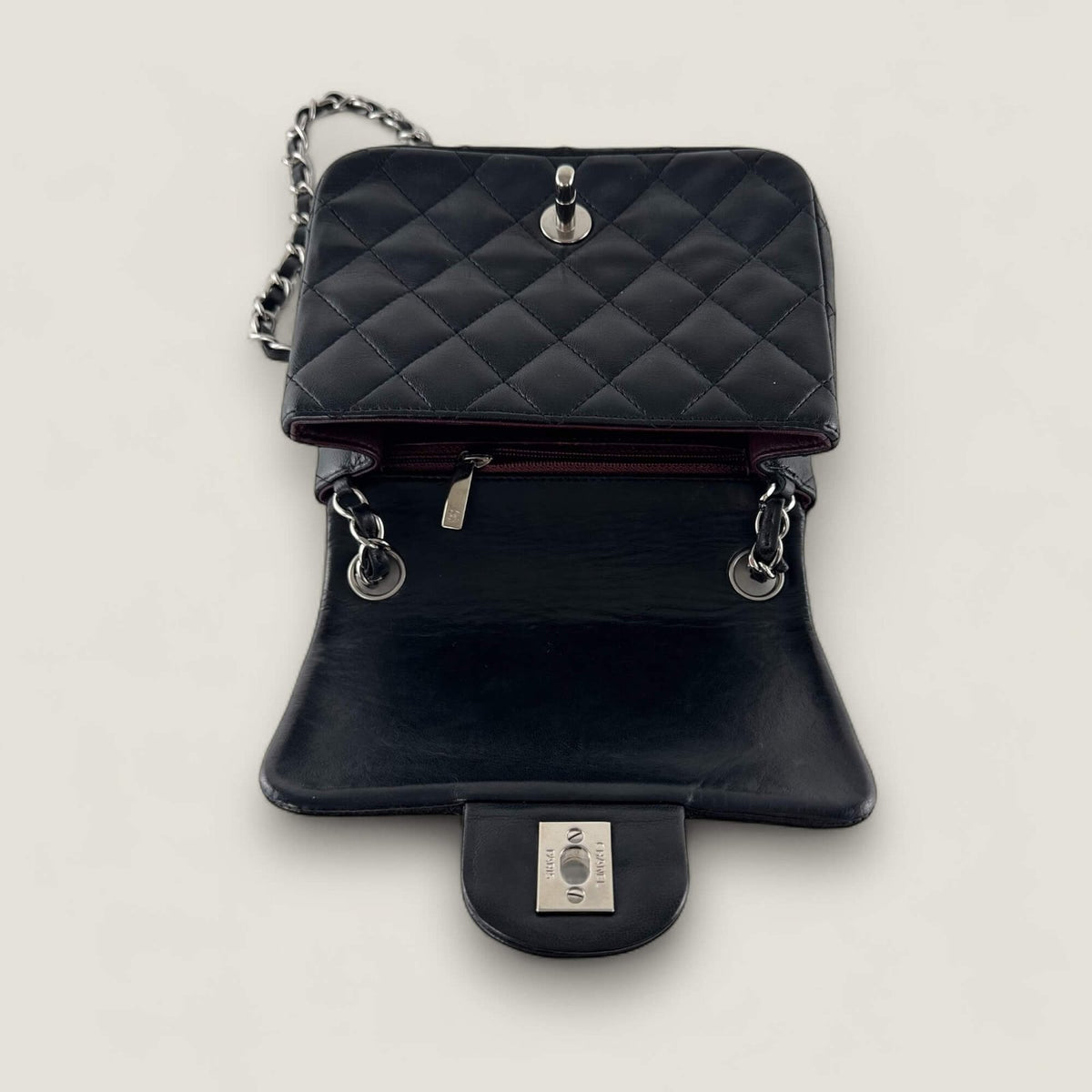 Interior preloved Chanel handbag