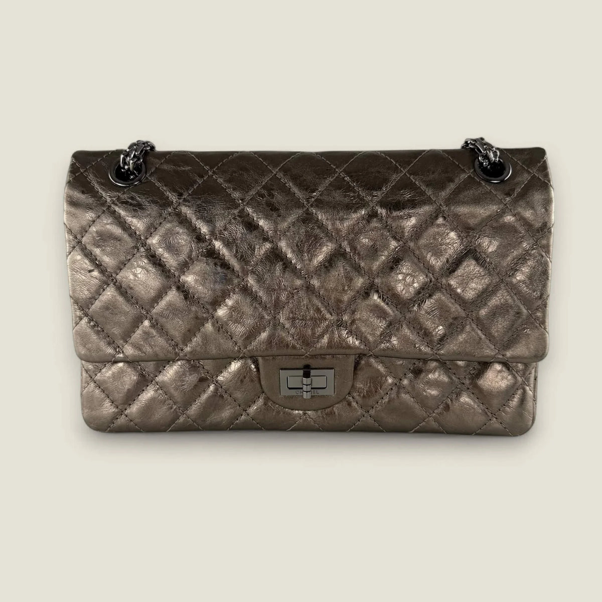 Chanel Reissue 226 metallic bronze – pre-owned designer bag