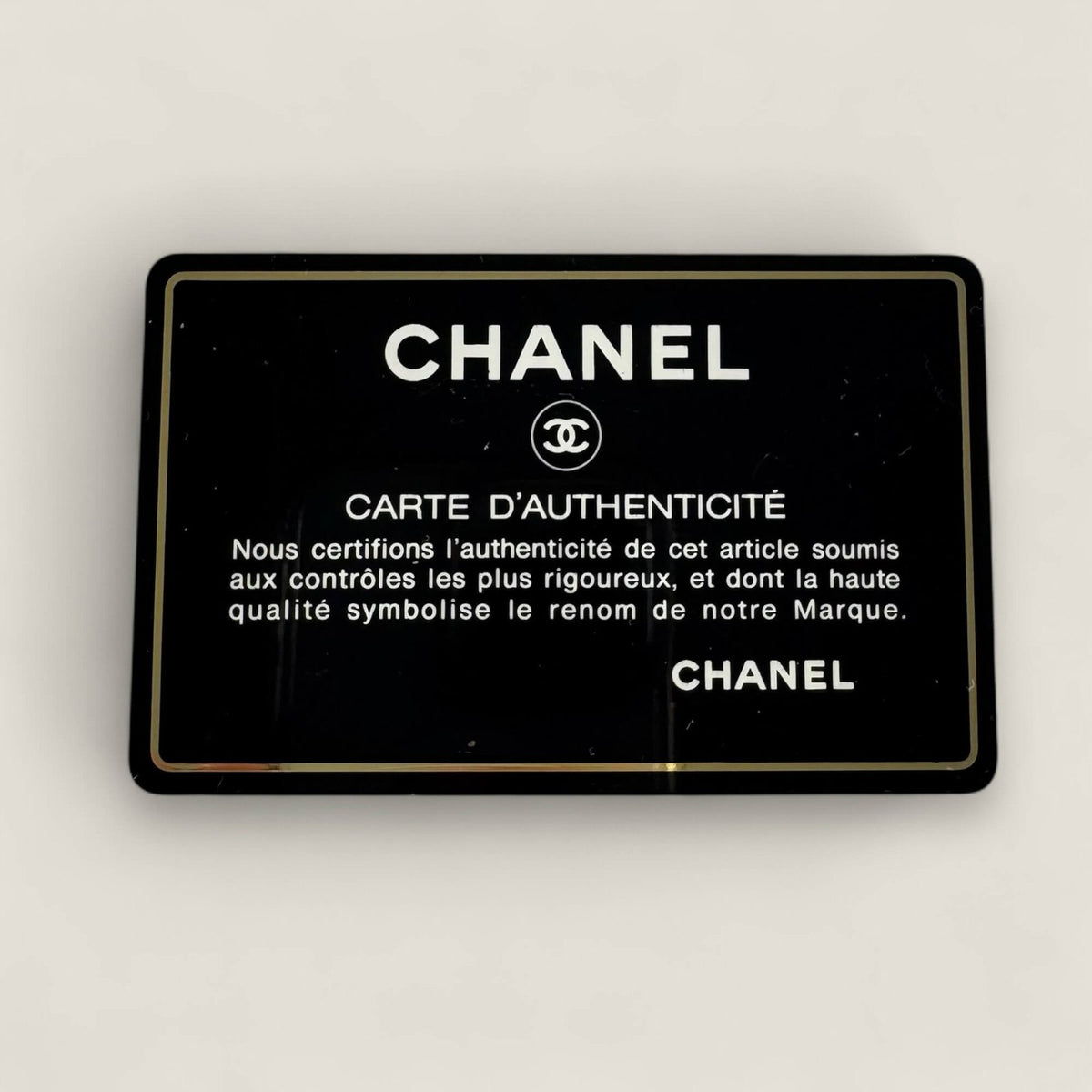 Chanel authenticiteitskaartje