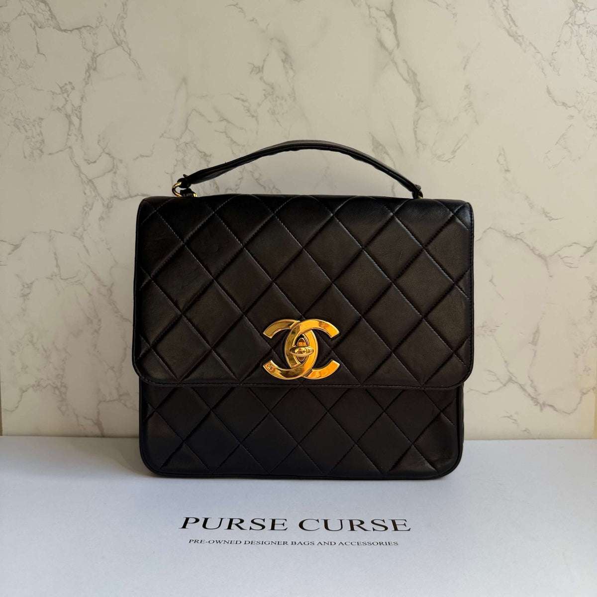 Chanel medium tall XL logo shoulder bag 1994-1996