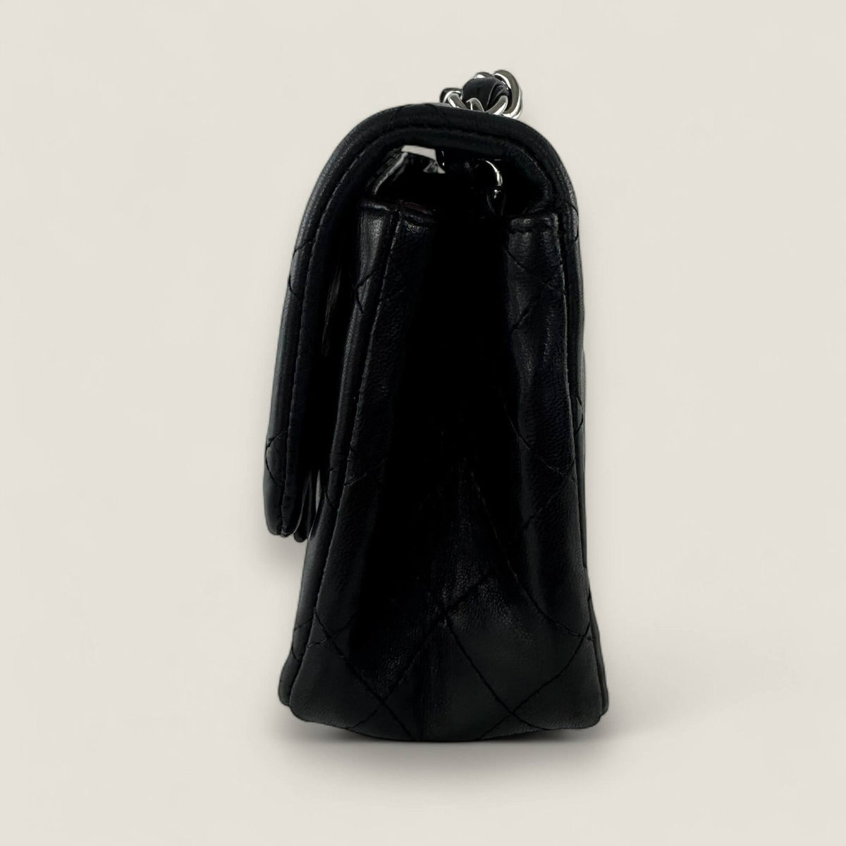 Chanel mini flapbag square mini black lambskin