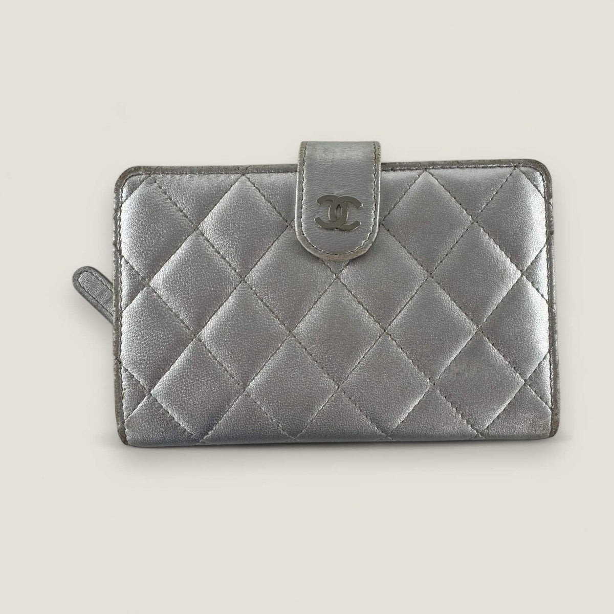 Chanel wallet silver