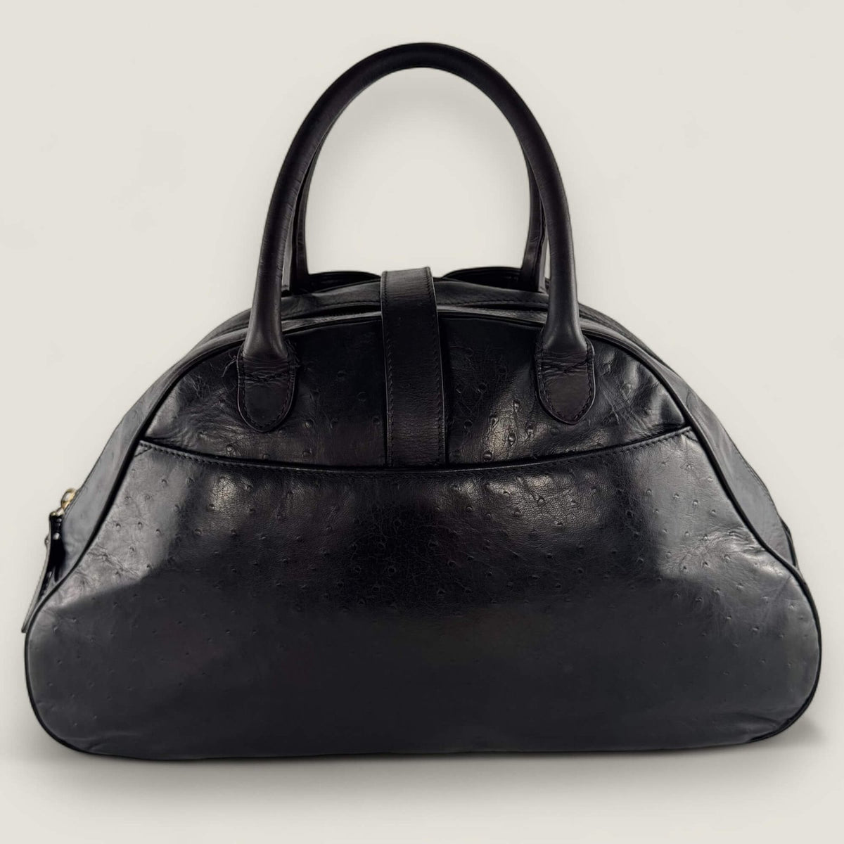 Dior struisvogel leer tas