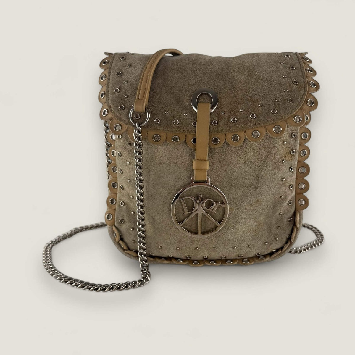 Dior suede hippie tas - pre-owned