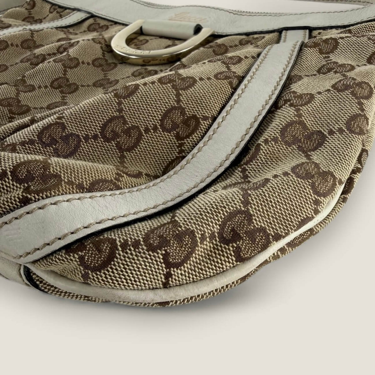 Gucci Abbey D Ring canvas schouderriem