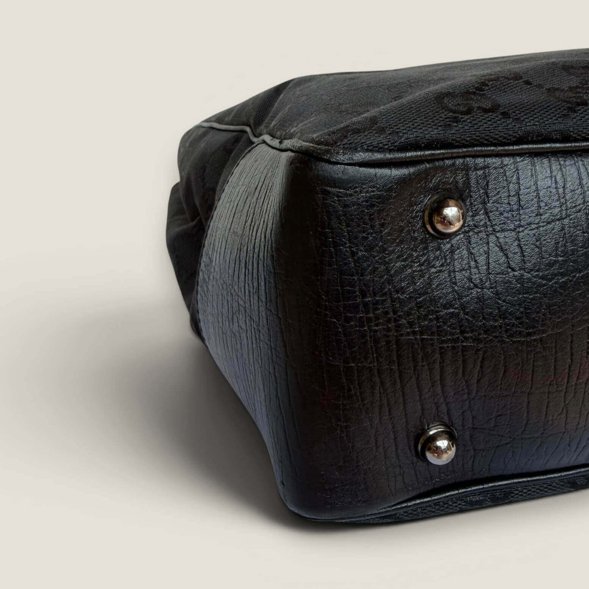 Gucci GG supreme canvas bamboo tote
