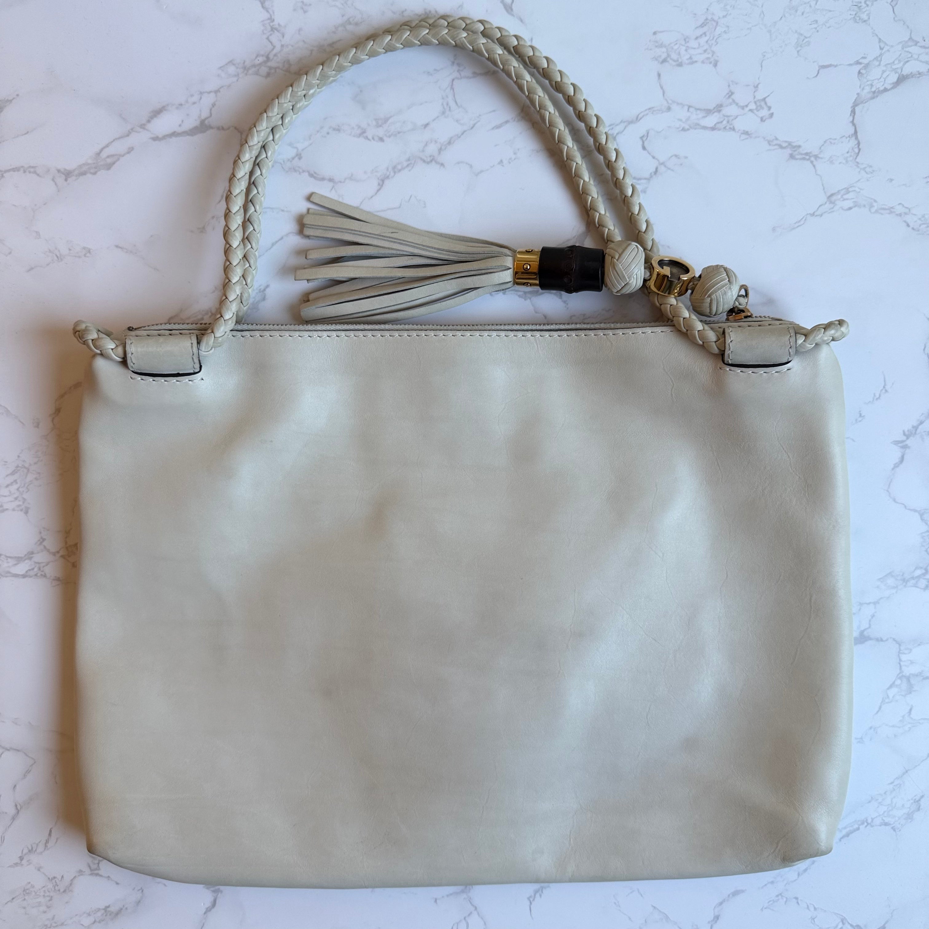Gucci vintage Gucci tote beige leather
