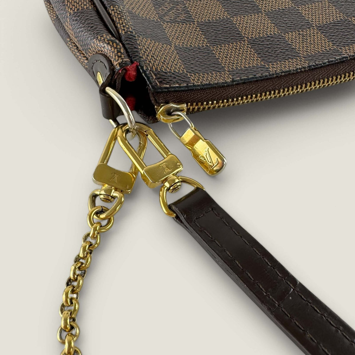Louis Vuitton hardware details Eva clutch