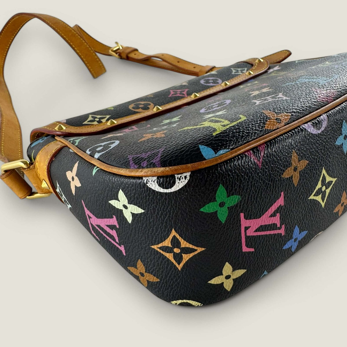 Louis Vuitton zwarte multicolor canvas Sologne