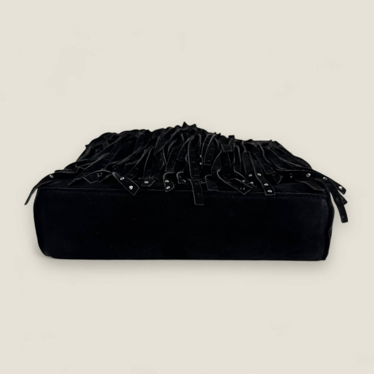 Originele Chanel tas zwart suede mini