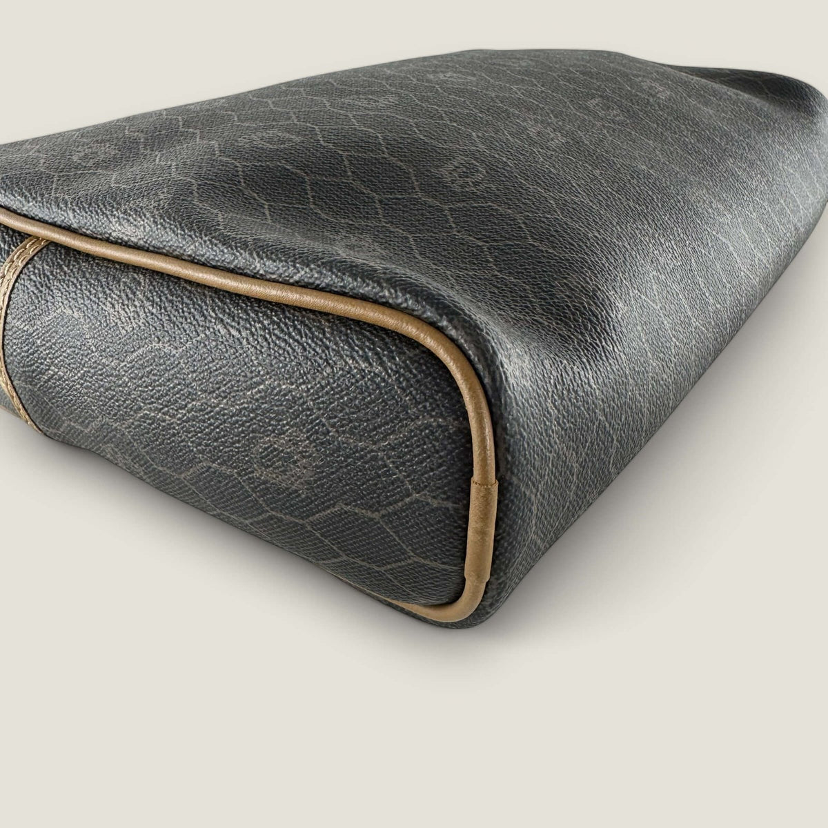 Pre-owned Christian Dior honeycomb coated canvas monogram pouch