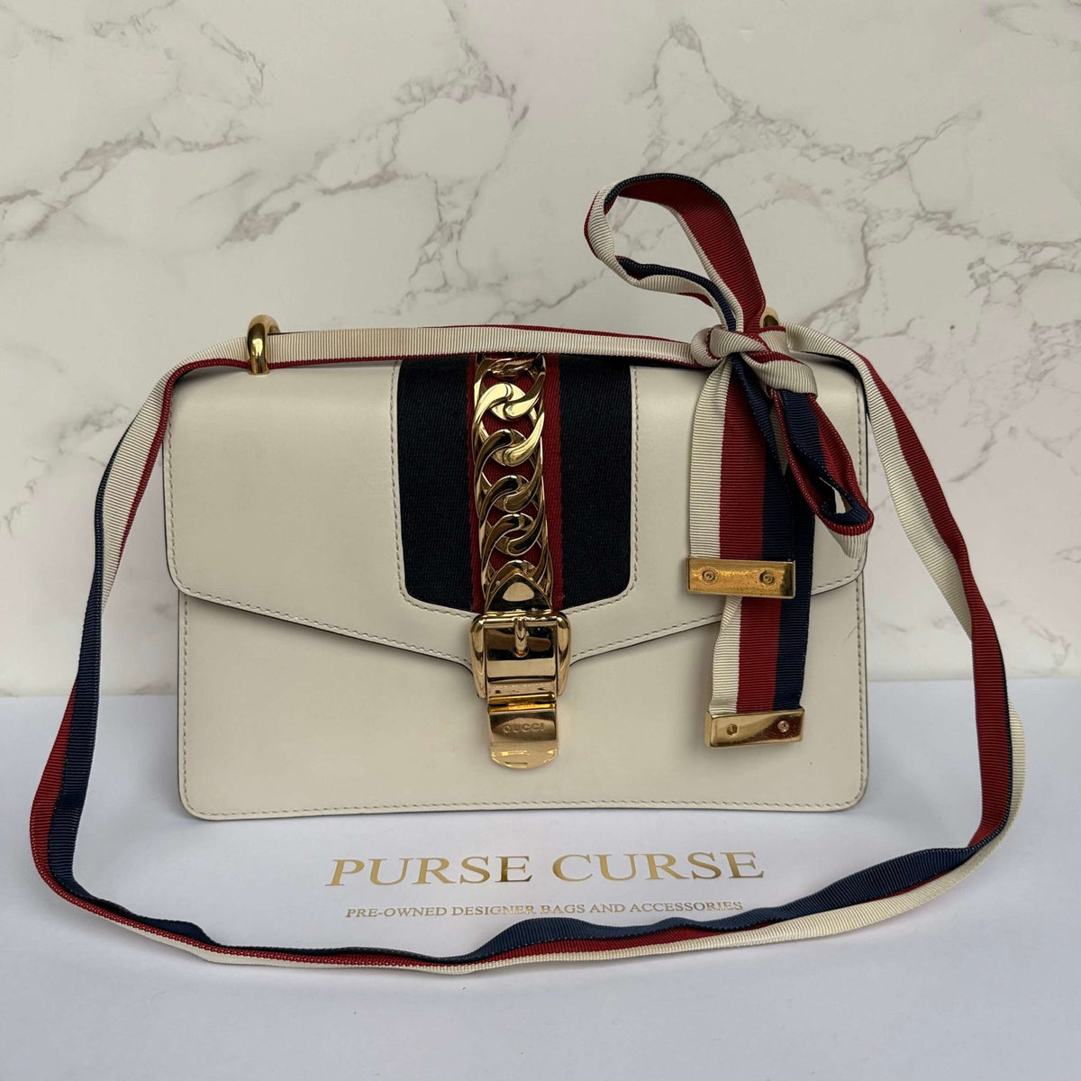 Pre-owned Gucci small Sylvie shoulder bag calfskin