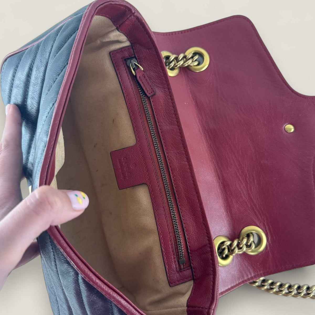 inside designer bag Gucci original