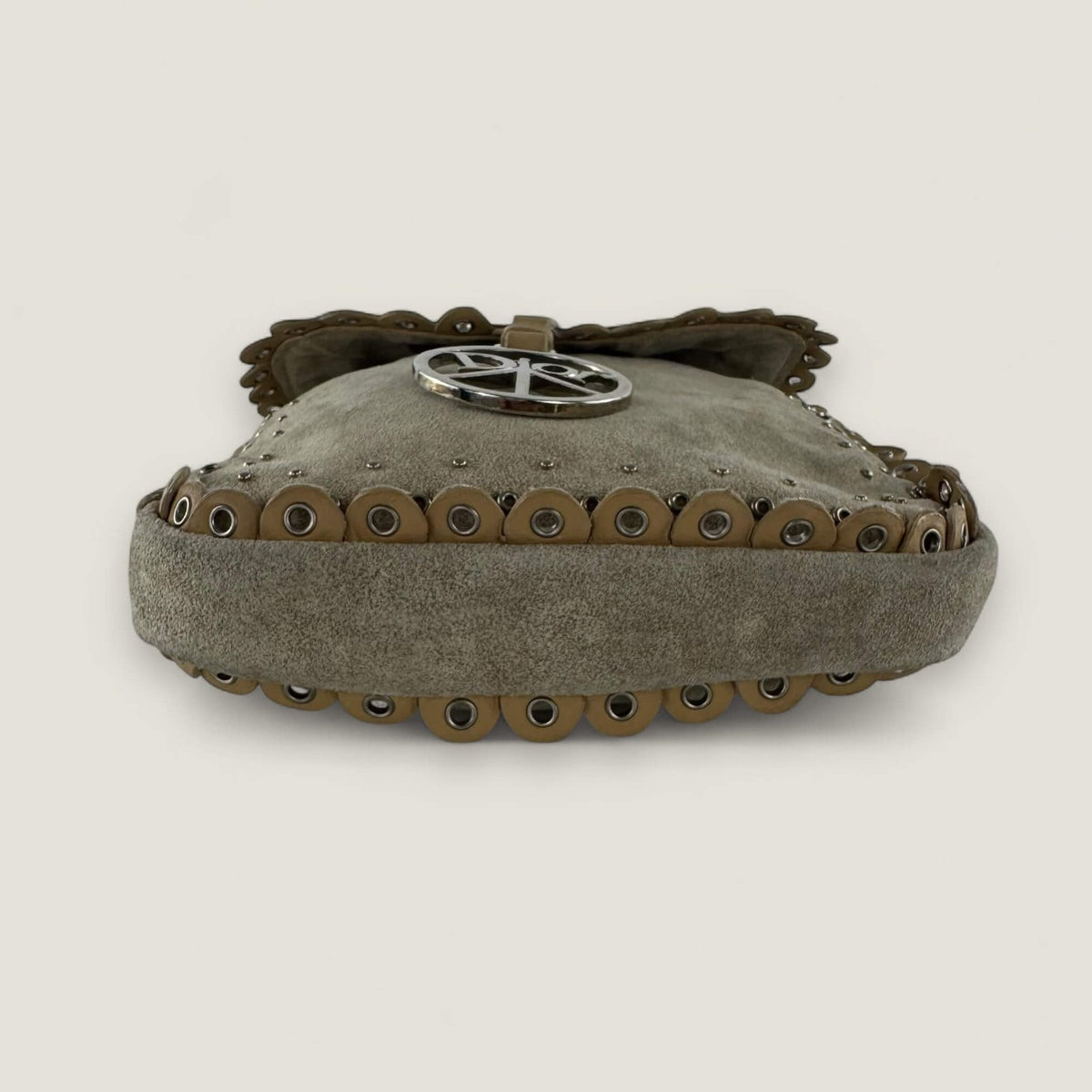 onderkant originele Christian Dior hippie logo tas