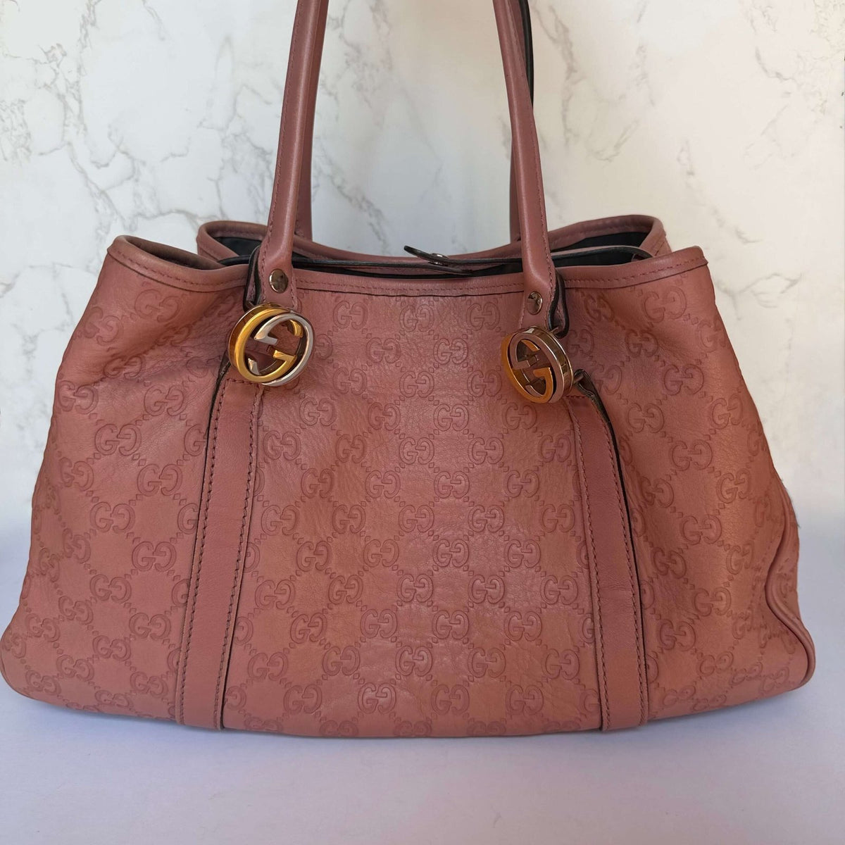pre-owned Gucci handtas leer kopen