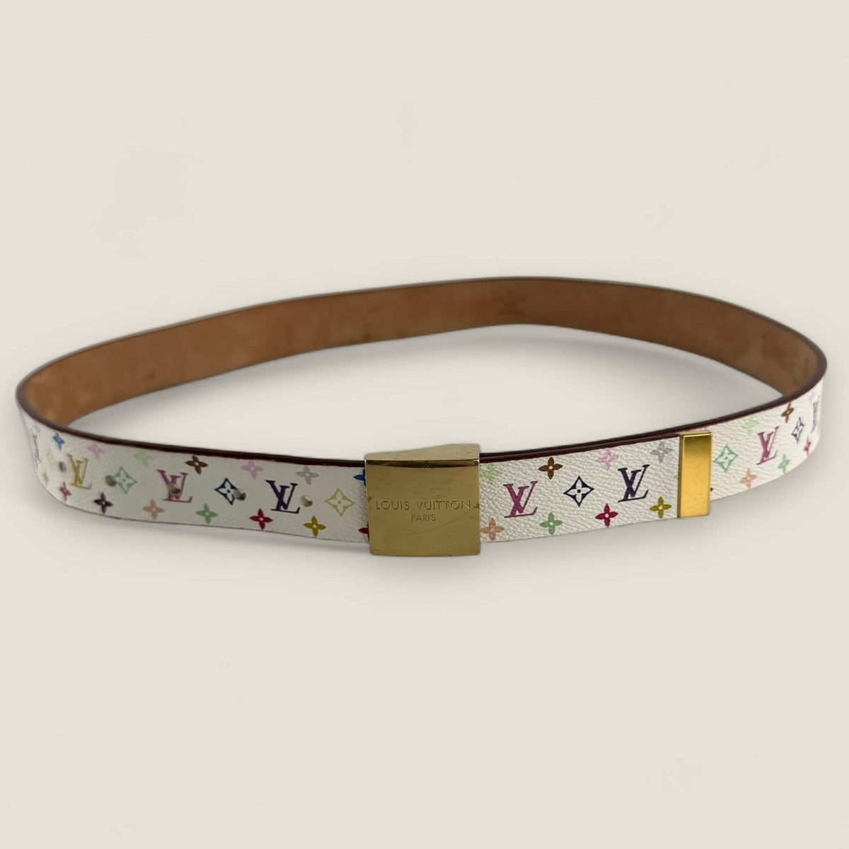 pre-owned designer riem Louis Vuitton multicolor