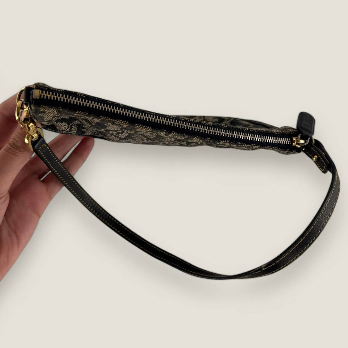 Authentic Christian Dior Navy Saddle Pouch