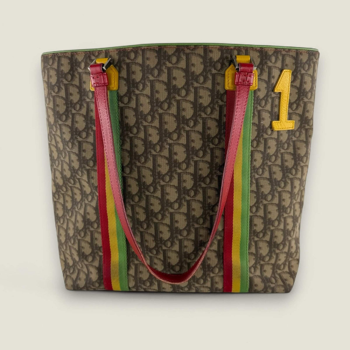 Authentieke Dior Rasta tote bag met Trotter print