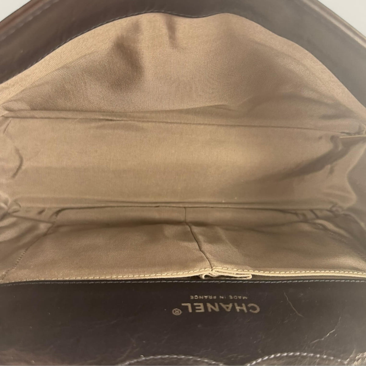 Interior authentic Chanel bag 2.55