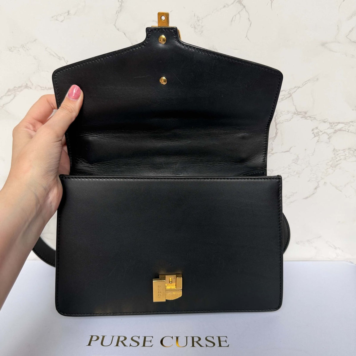 Binnenkant authentieke Gucci tas