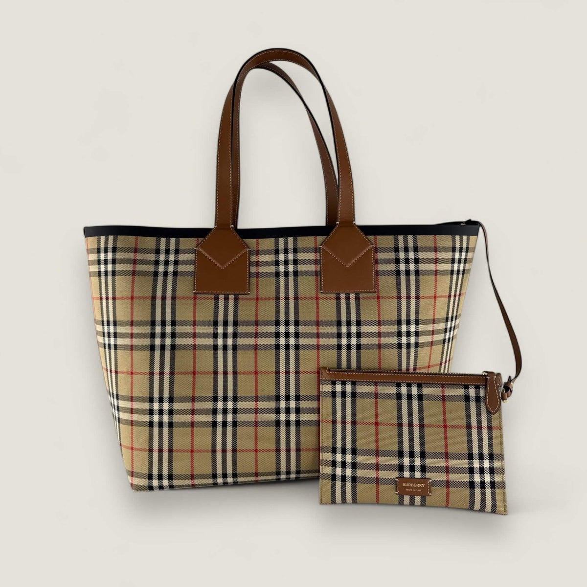 Burberry London tote with pouch