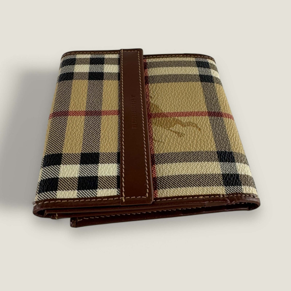 Burberry ruit tweedehands portemonnee met schoudertas set