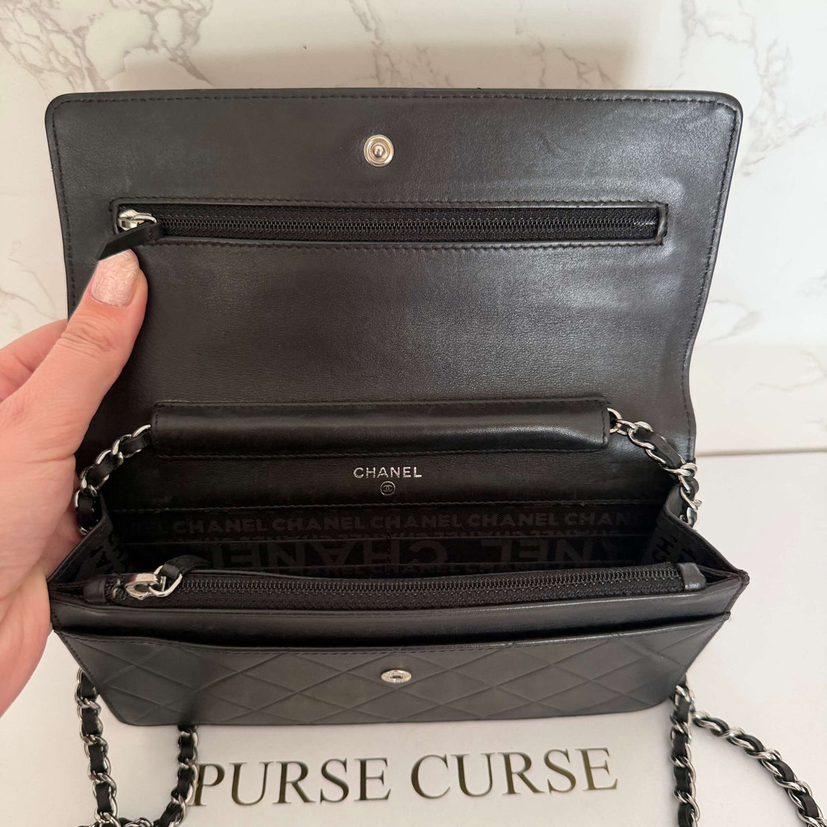Chanel WOC pre owned designer tas overzicht