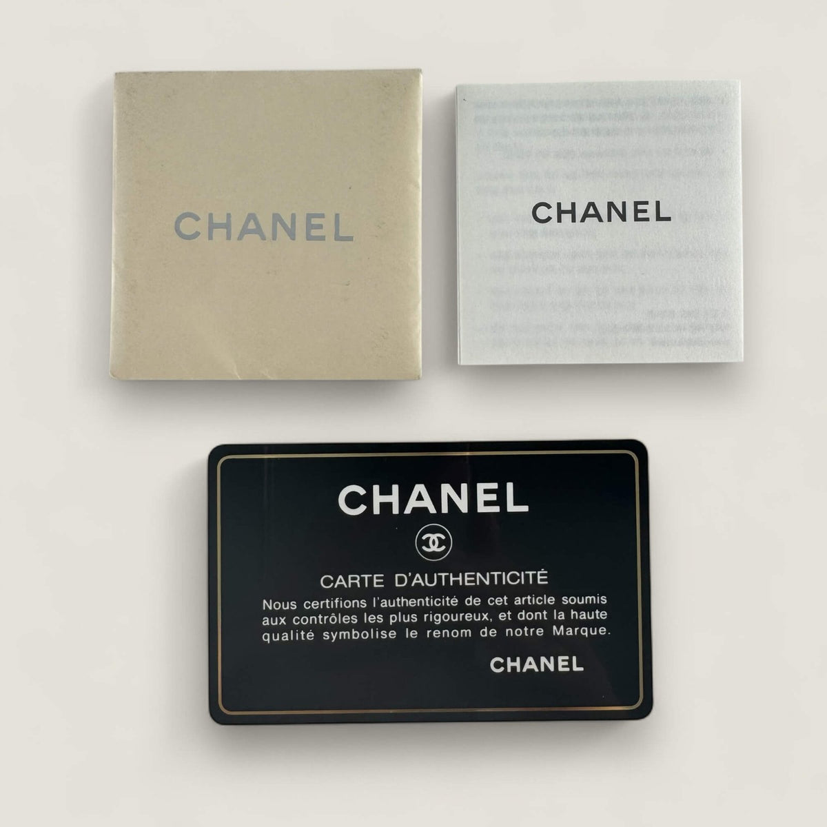 Chanel authenticity card and booklets