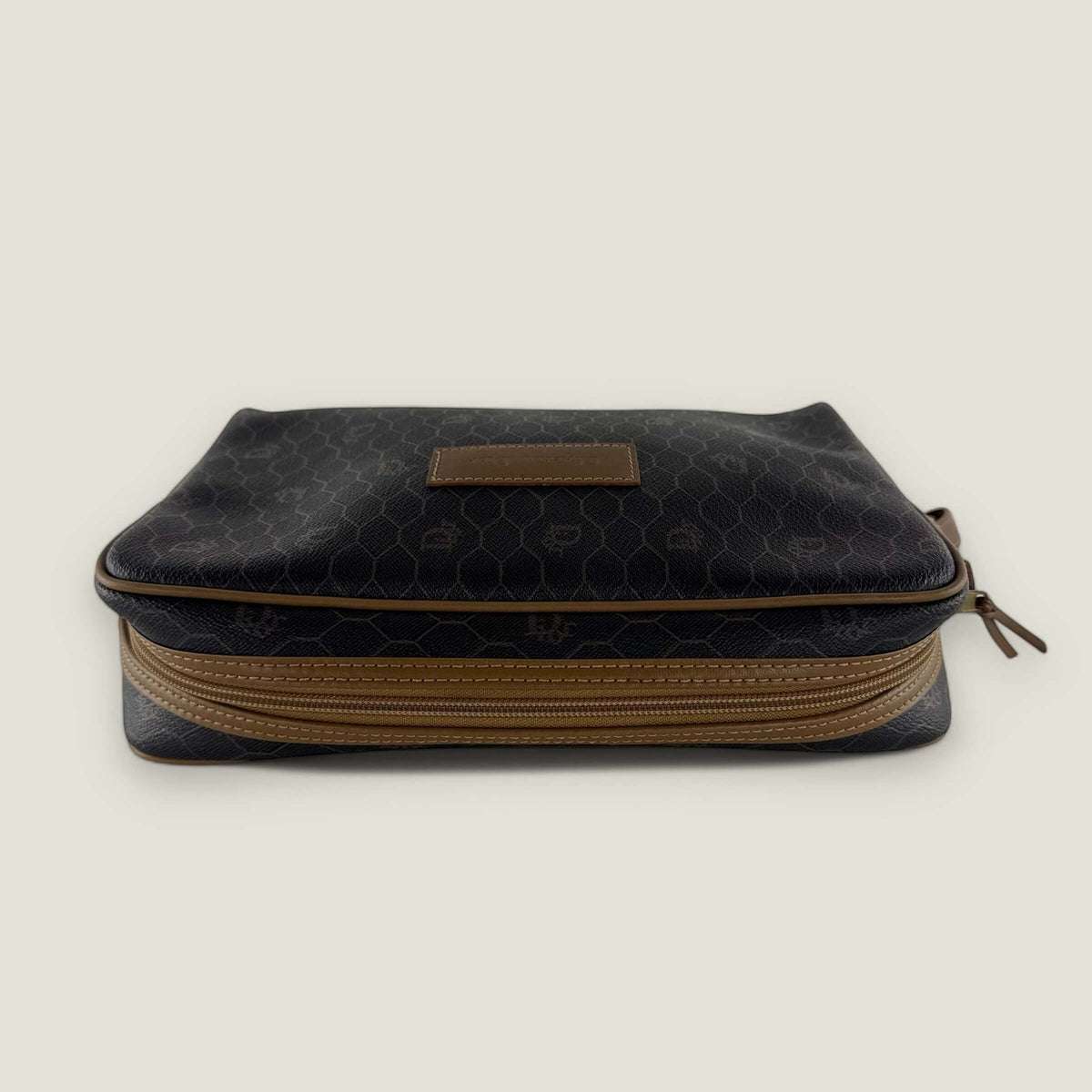 Christian Dior honeycomb coated canvas monogram clutch