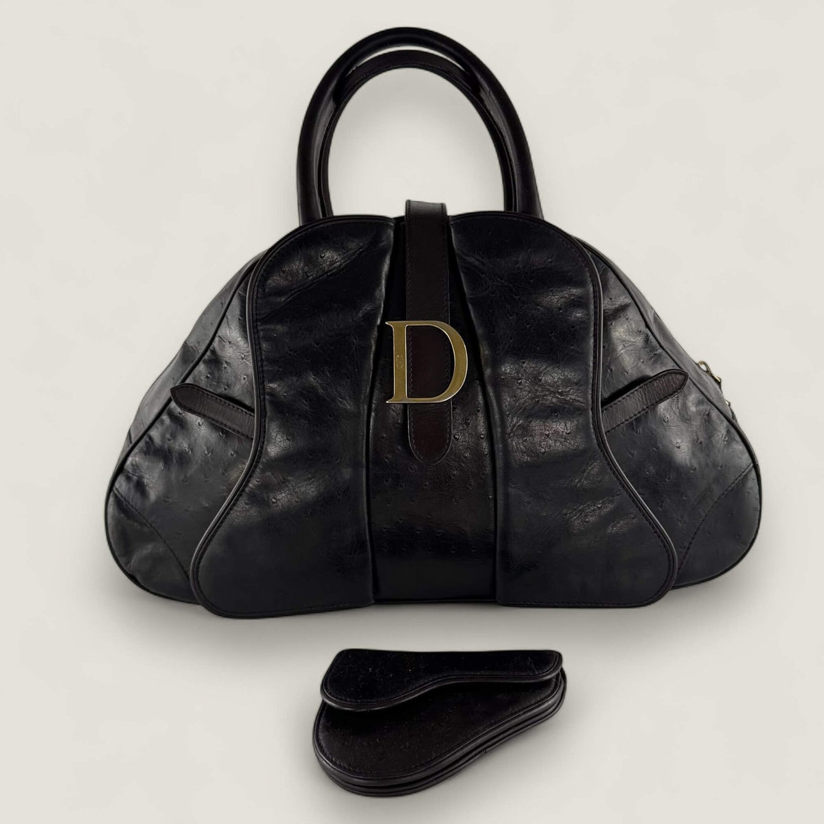 Dior Saddle bowling bag and wallet - pre-owned