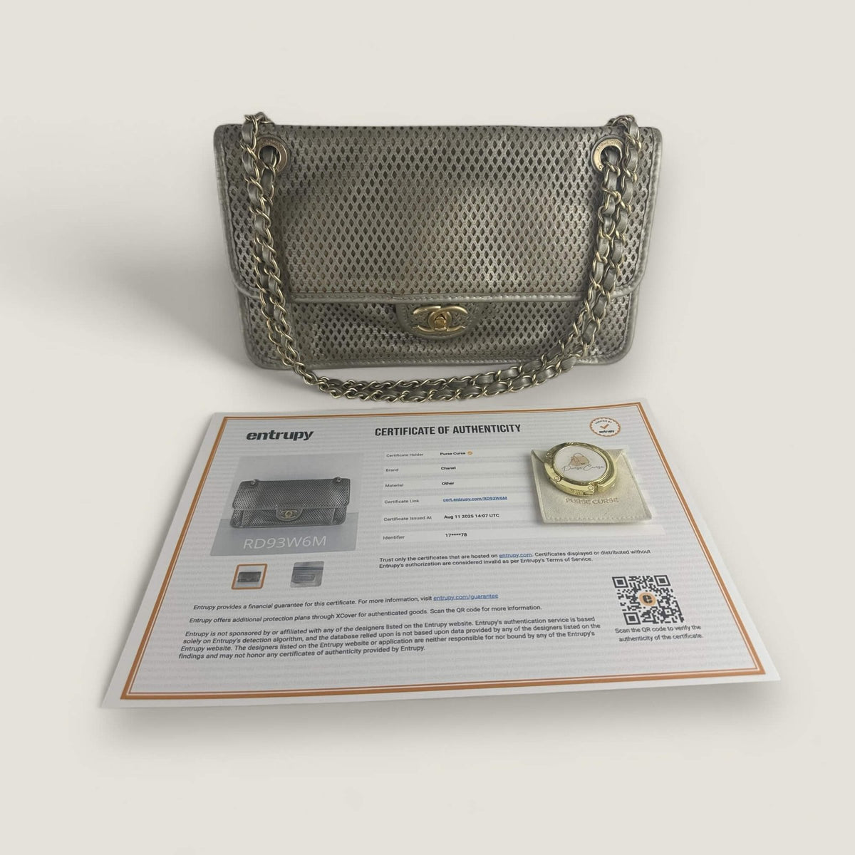 Entrupy certificate up in the air Chanel