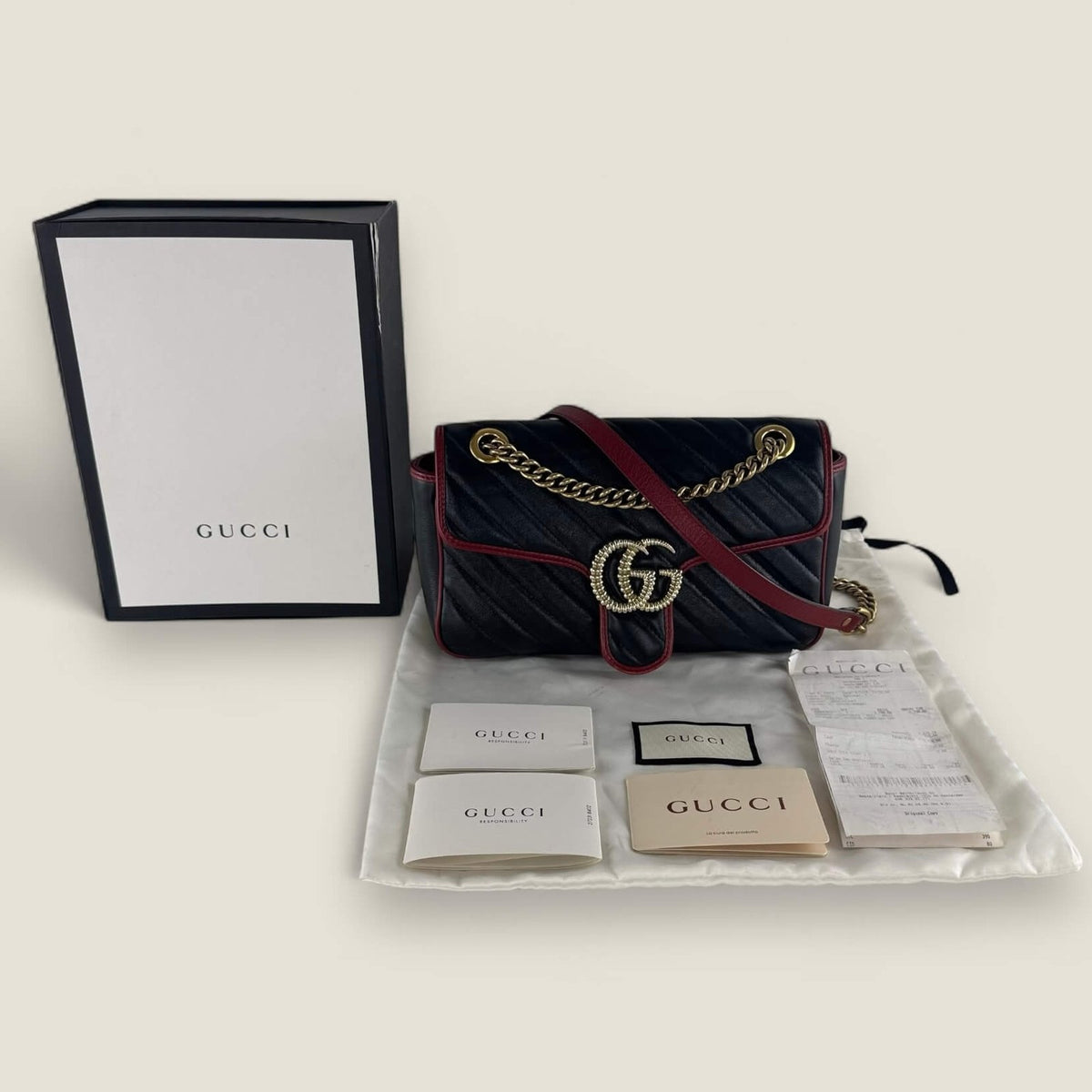 Full set Gucci GG Marmont pre-owned