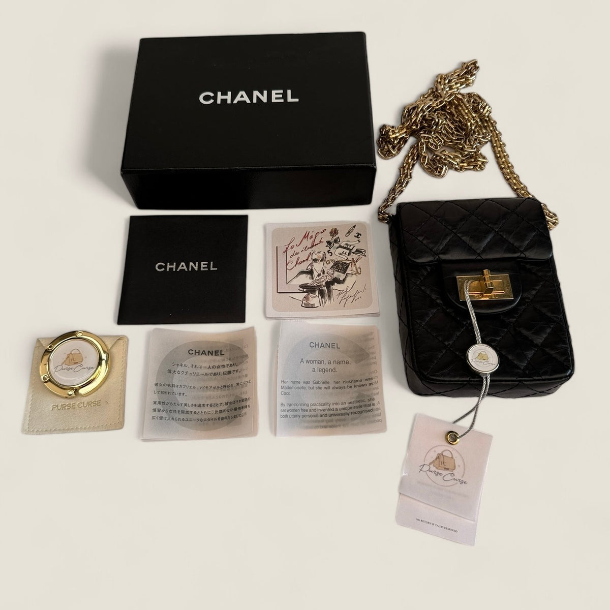 Pre-owned Chanel 2.55 reissue mini crossbody bag rare model 2005 collection Karl Lagerfeld