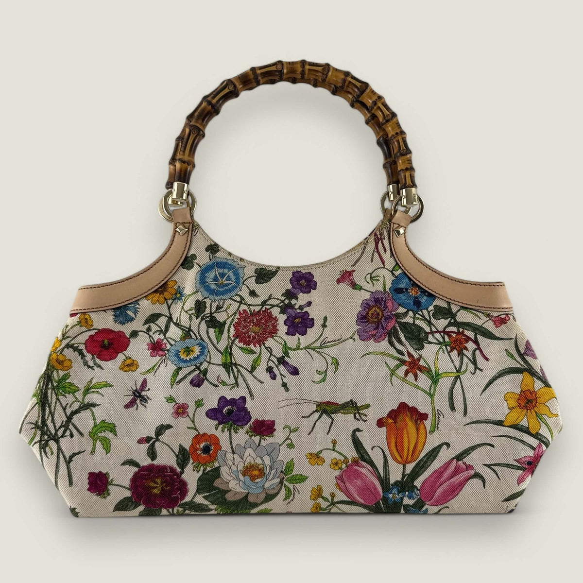 Gucci Bamboo bloemenprint handtas