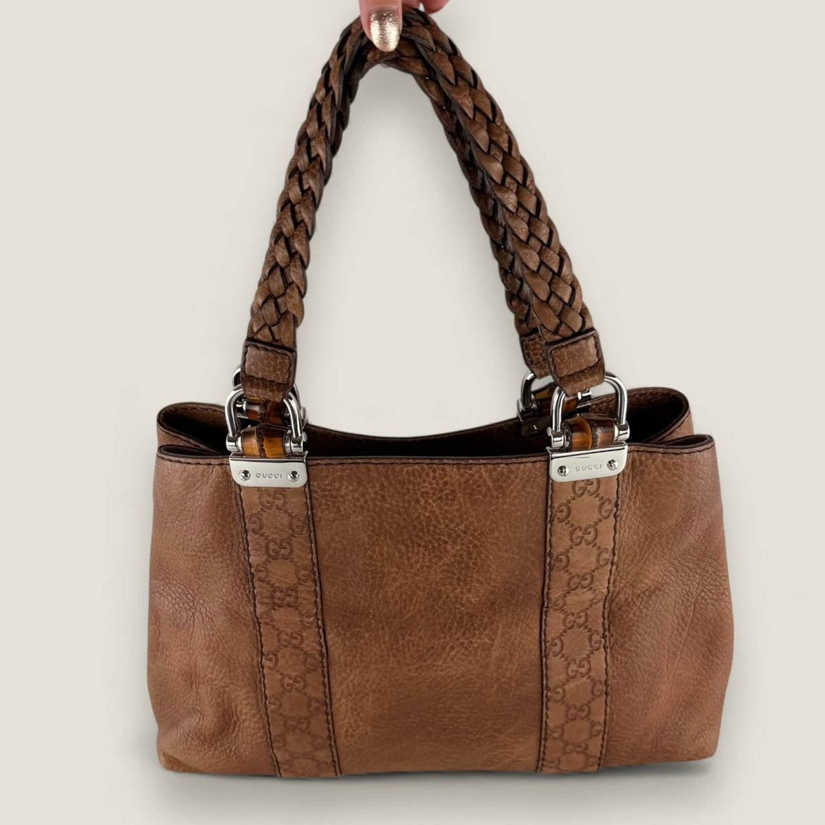 Gucci bamboo libeccio handbag back
