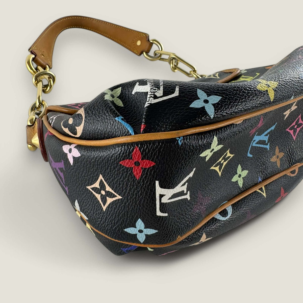 Louis Vuitton Patti black multicolor bag bow detail