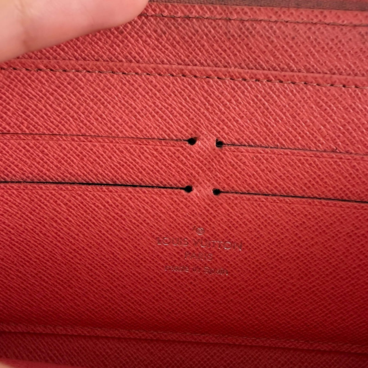 Louis Vuitton leer stempel authentieke portemonee