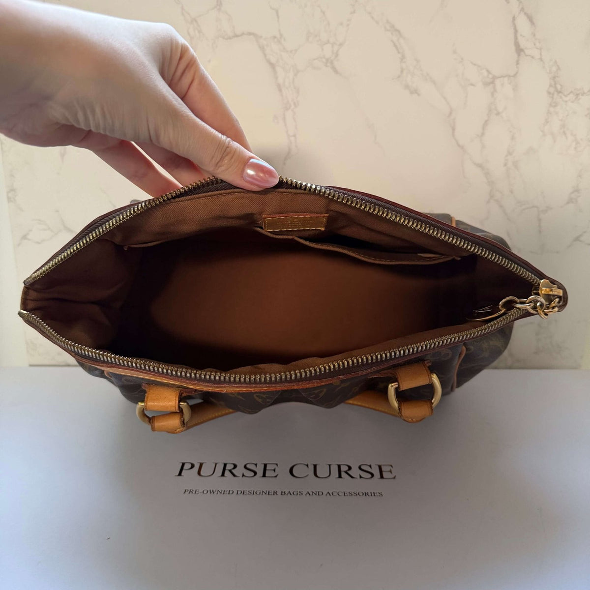 Originele Louis Vuitton tas binnenkant