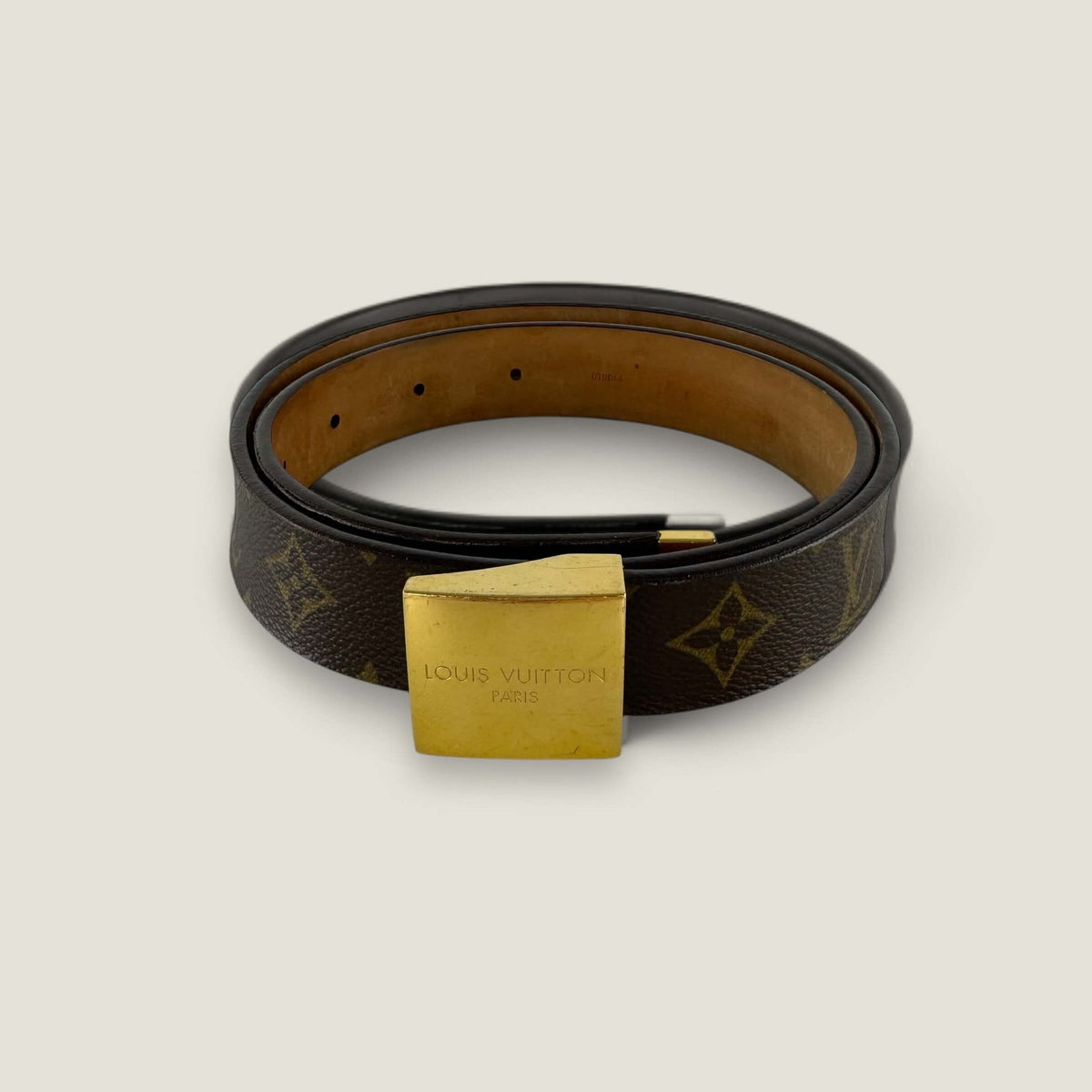 Pre-loved Louis Vuitton monogram canvas leather belt