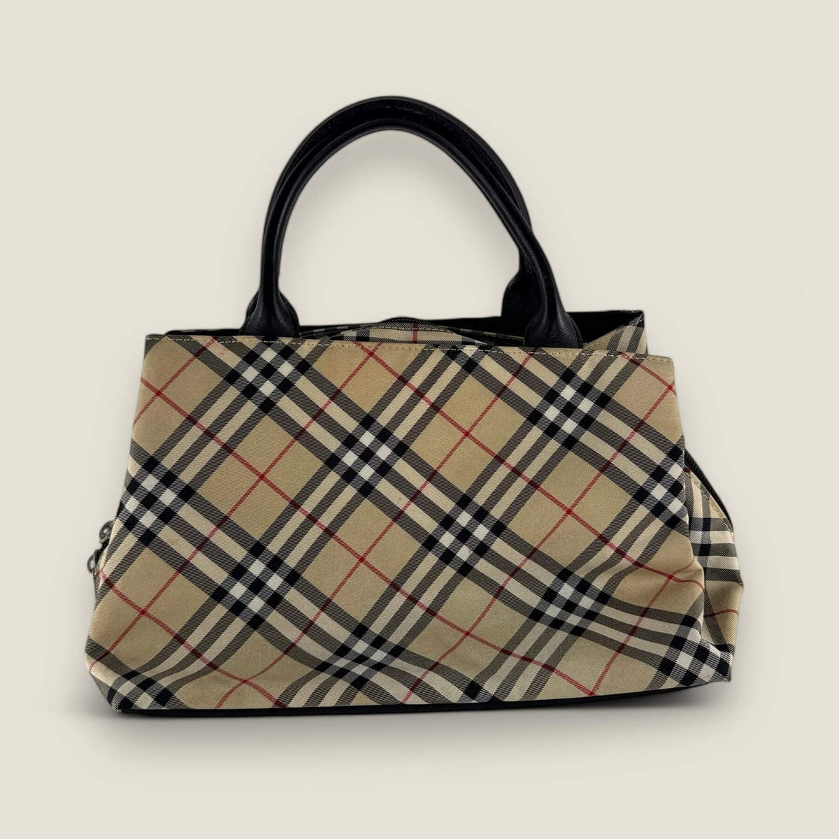 Pre-owned Burberry handtas beige ruit