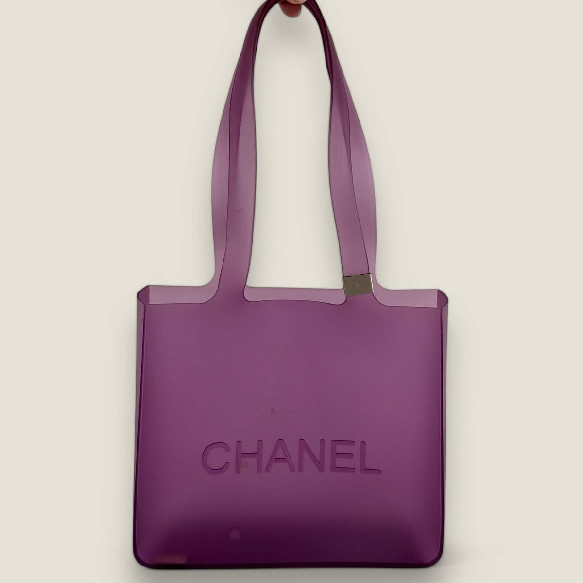 Pre-owned Chanel jelly tas paars