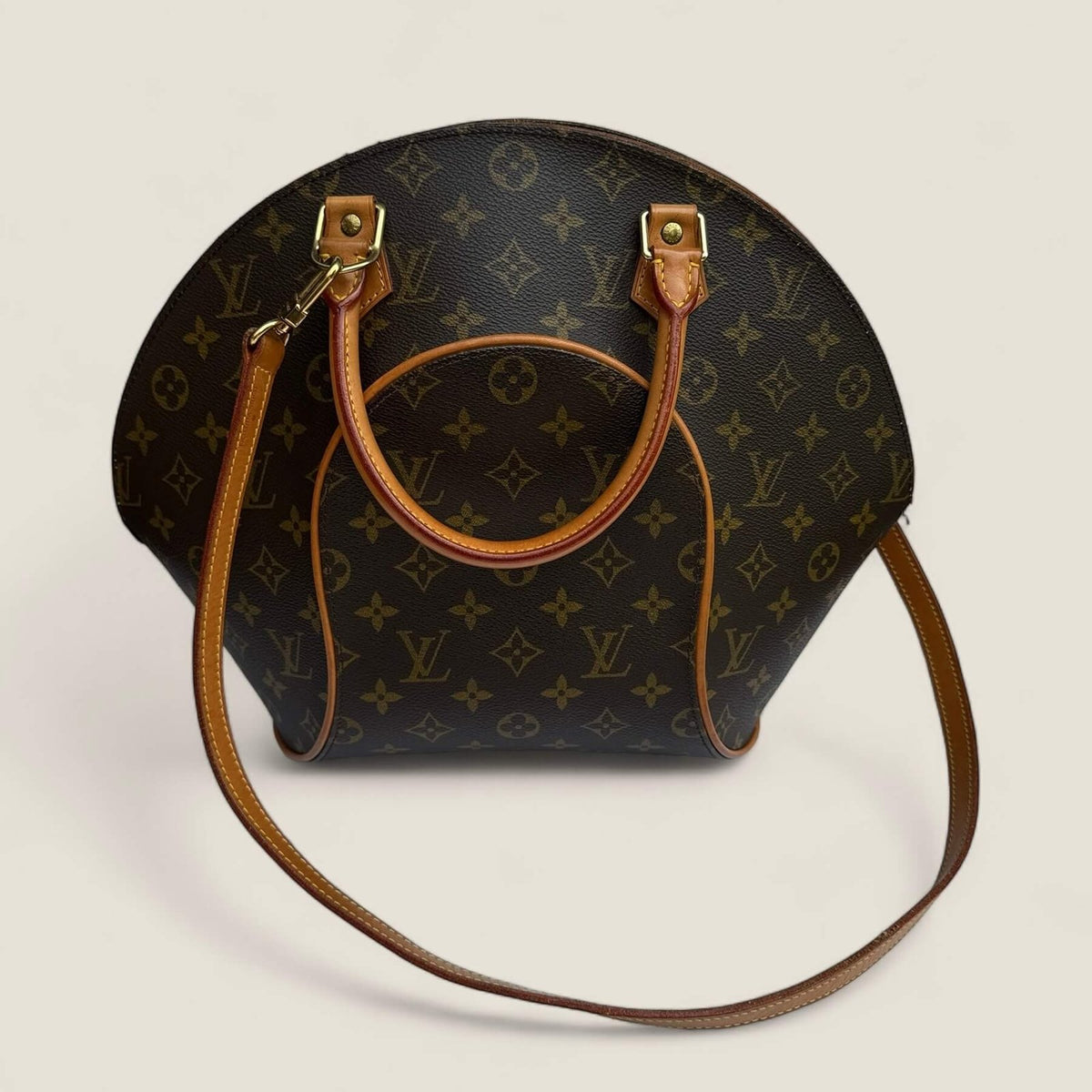 Pre-owned Louis Vuitton Ellipse PM handbag with monogram print and shoulder strap