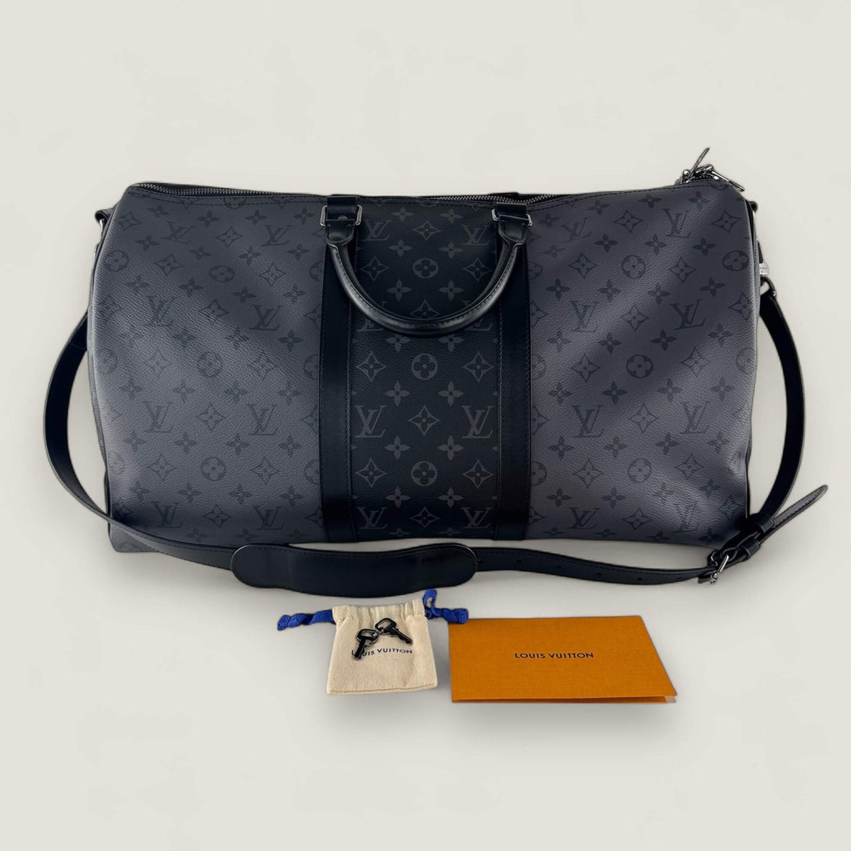 Pre-owned Louis Vuitton Keepall 50 with accessories