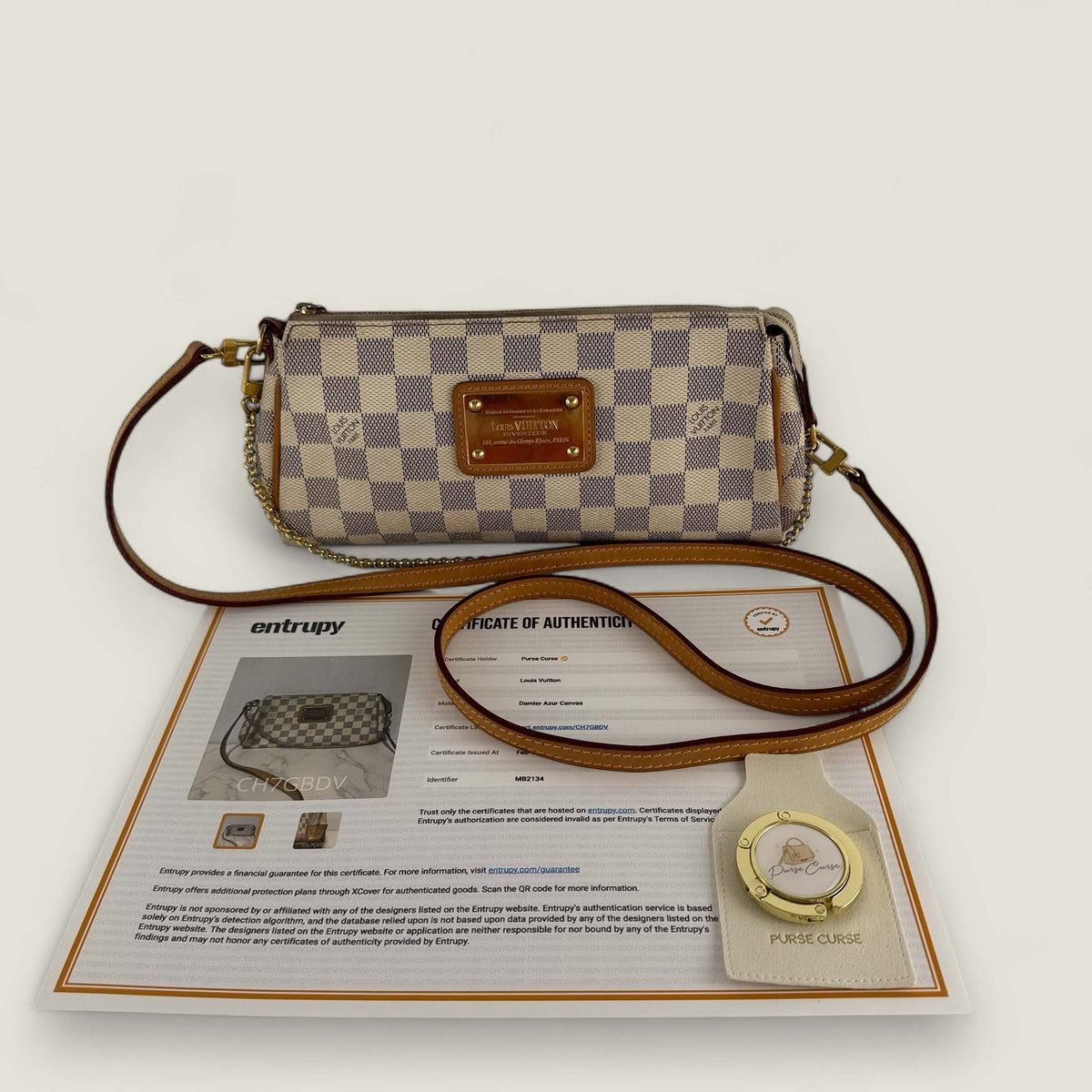 Purse Curse Louis Vuitton bag Entrupy certificate