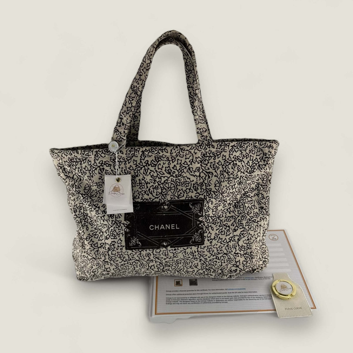 Purse Curse pre-owned Chanel tote Entrupy certificate
