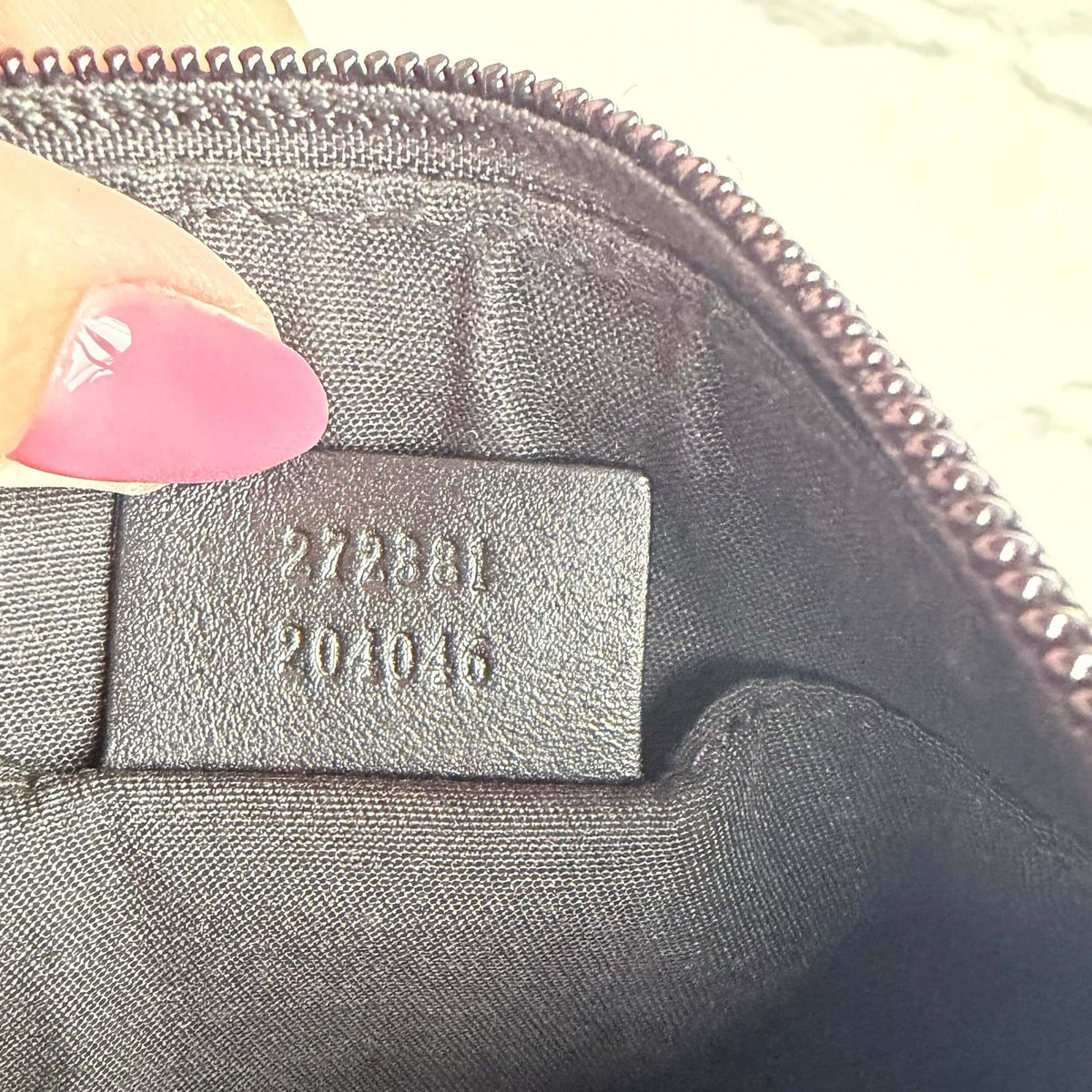 Serial number authentic Gucci bag