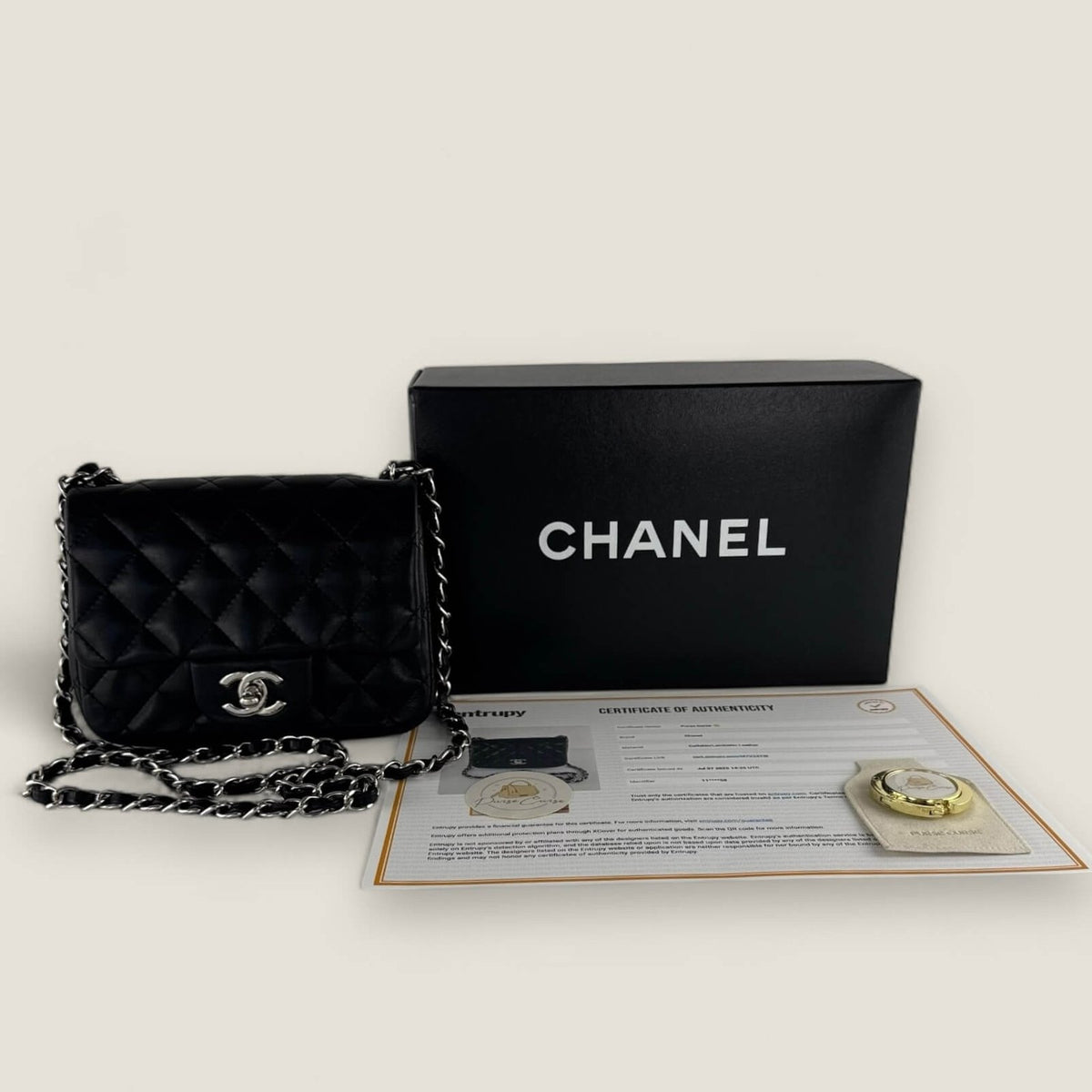 pre-owned Chanel square mini