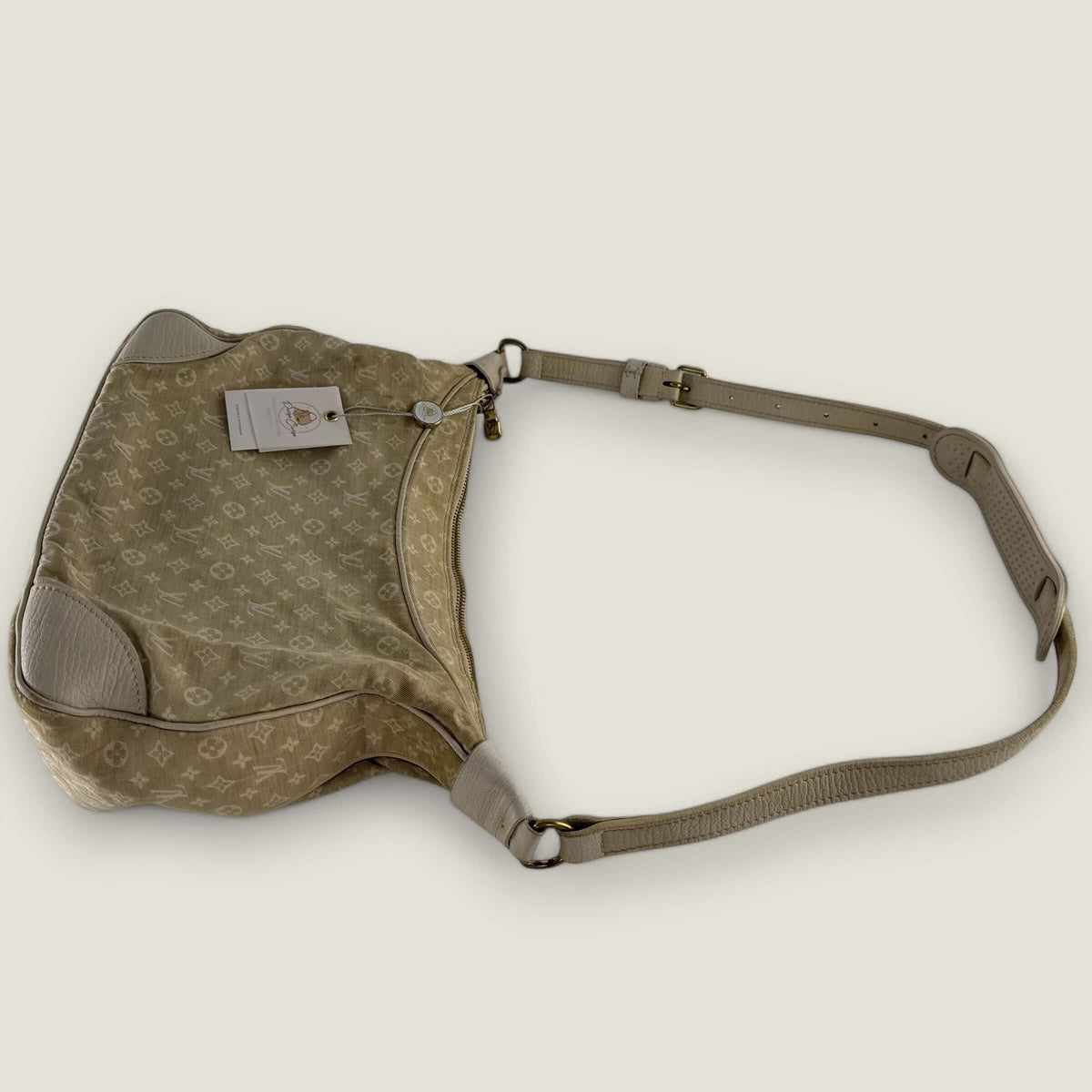 Pre-owned Louis Vuitton bag Boulogne mini lin dune fabric