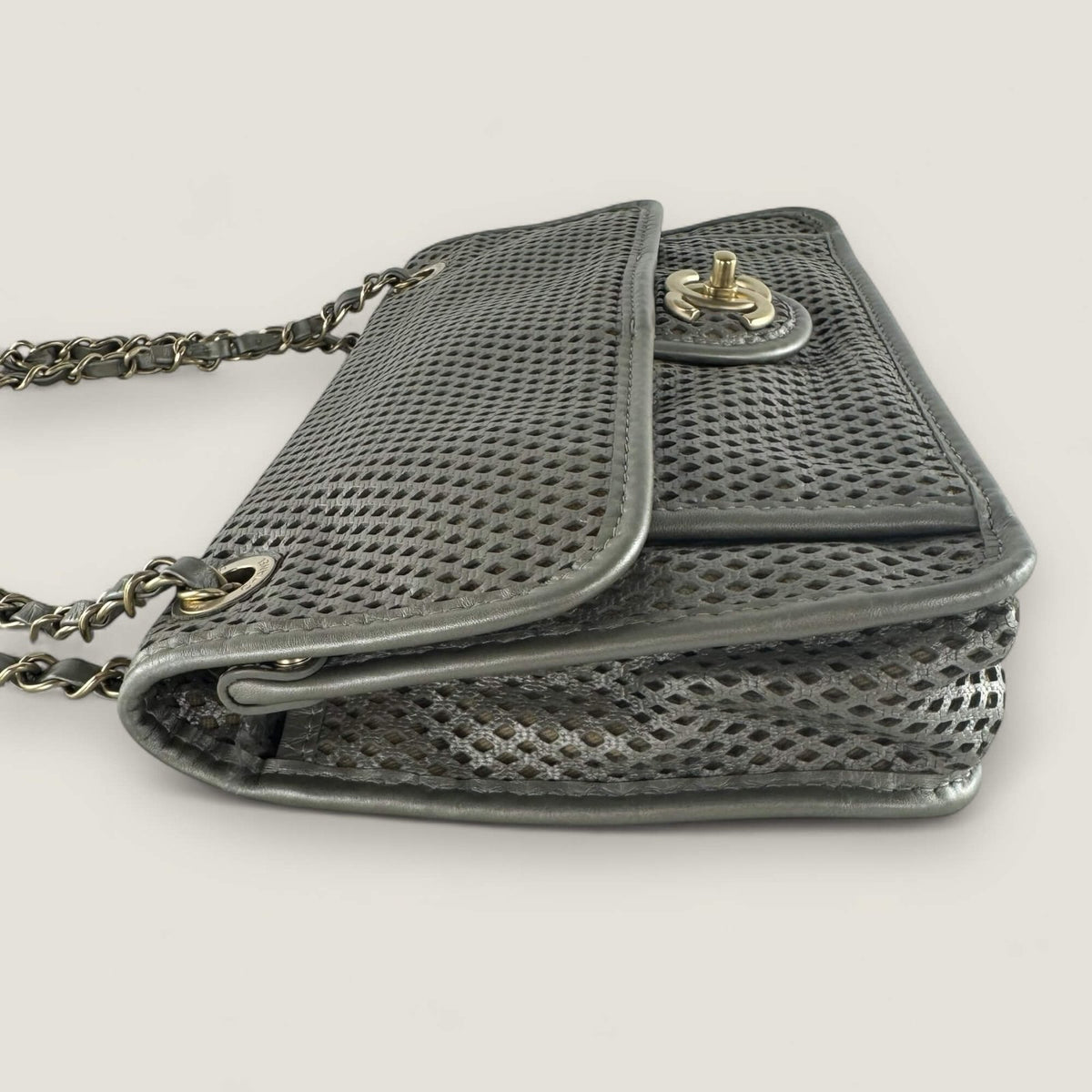 Side view authentic Chanel bag