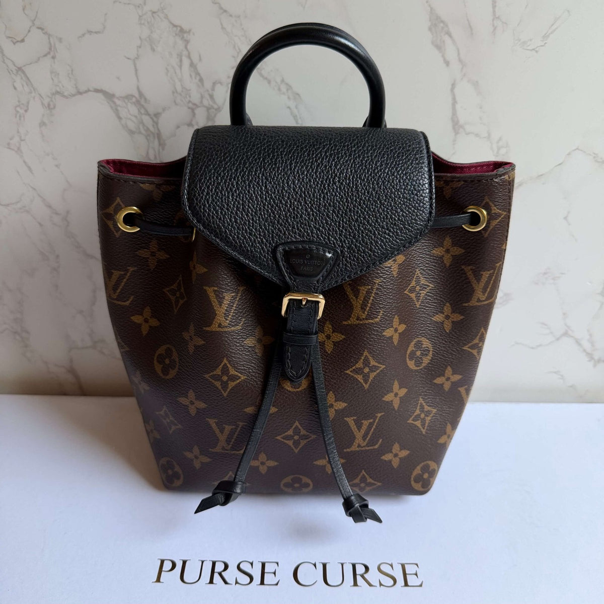 preloved Louis Vuitton Montsouris BB rugzak monogram canvas
